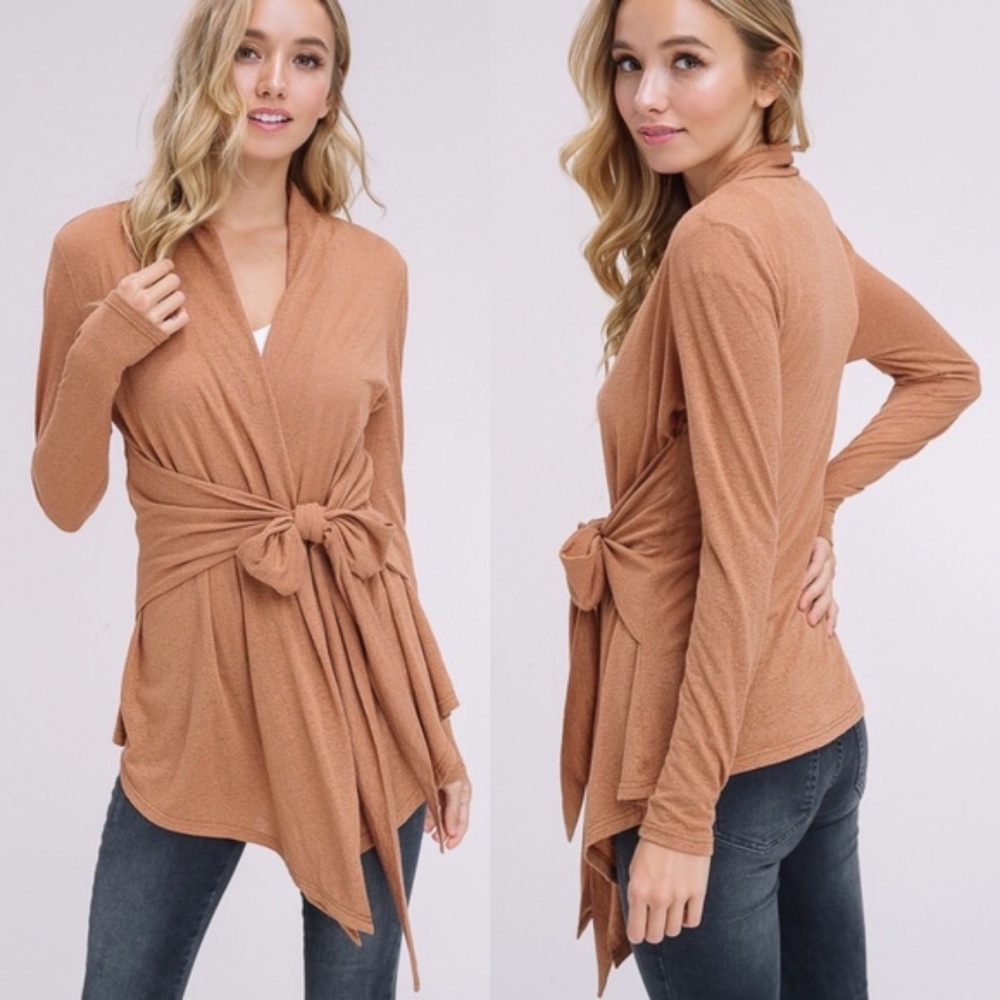 Luxe light wrap minimalist cardigan - Picture 2 of 2